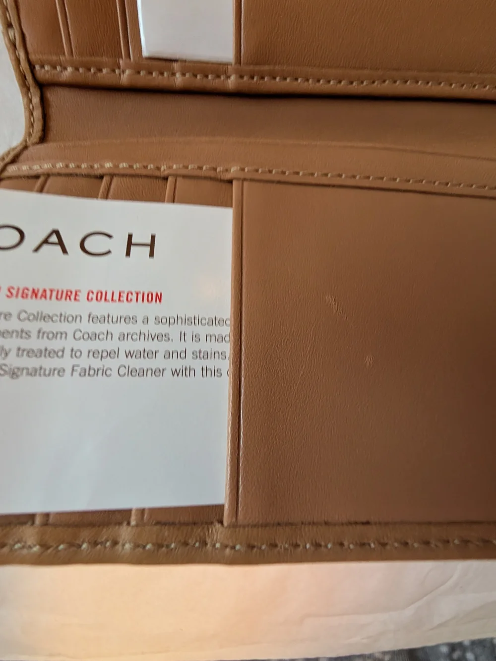 COACH Men’s Signature Canvas Trifold Wallet in Brown/Tan